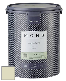 MONS SATIN PAINT – 100% акриловая полуматовая краска, 12% блеска цвет NCS S 1010-G70Y 