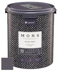 MONS PREMIUM PAINT – 100% акриловая интерьерная краска с шелковистым матовым блеском цвет NCS S 7010-R50B 