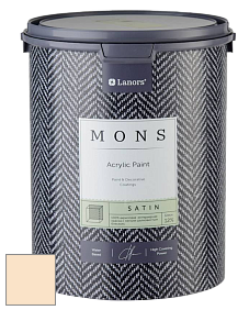 MONS SATIN PAINT – 100% акриловая полуматовая краска, 12% блеска цвет NCS S 0510-Y30R 