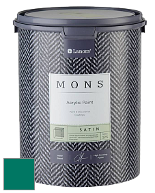 MONS SATIN PAINT – 100% акриловая полуматовая краска, 12% блеска цвет NCS S 4050-B80G 