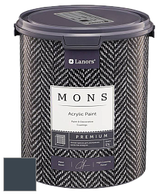 MONS PREMIUM PAINT – 100% акриловая интерьерная краска с шелковистым матовым блеском цвет NCS S 8010-R90B 