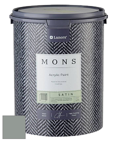 MONS SATIN PAINT – 100% акриловая полуматовая краска, 12% блеска цвет NCS S 4005-G 
