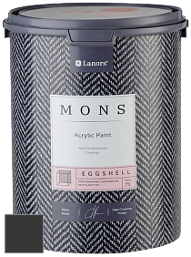 MONS EGGSHELL PAINT – 100% акриловая шелковисто-матовая краска, 7 % блеска цвет MONS 156 Черный тюльпан