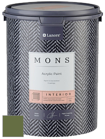 MONS INTERIOR PAINT – 100% акриловая глубоко матовая краска, 3% блеска цвет NCS S 5040-G40Y 