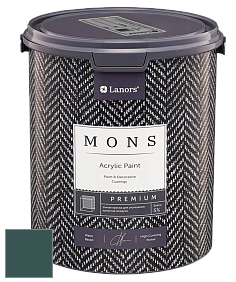 MONS PREMIUM PAINT – 100% акриловая интерьерная краска с шелковистым матовым блеском цвет NCS S 7020-B50G 