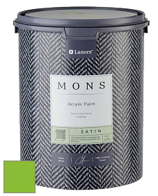 MONS SATIN PAINT – 100% акриловая полуматовая краска, 12% блеска цвет NCS S 0580-G30Y 