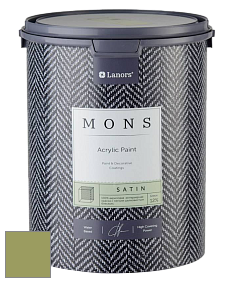 MONS SATIN PAINT – 100% акриловая полуматовая краска, 12% блеска цвет NCS S 3040-G50Y 