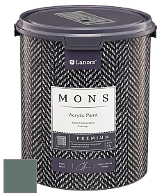 MONS PREMIUM PAINT – 100% акриловая интерьерная краска с шелковистым матовым блеском цвет NCS S 6010-B90G 