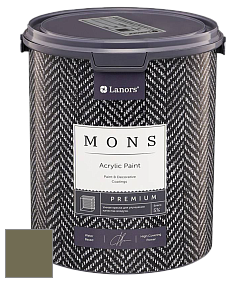 MONS PREMIUM PAINT – 100% акриловая интерьерная краска с шелковистым матовым блеском цвет NCS S 6020-G70Y 