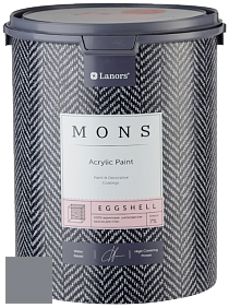 MONS EGGSHELL PAINT – 100% акриловая шелковисто-матовая краска, 7 % блеска цвет NCS S 5005-R80B 