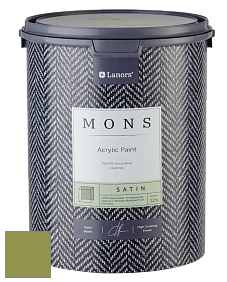 MONS SATIN PAINT – 100% акриловая полуматовая краска, 12% блеска цвет NCS S 3050-G50Y 