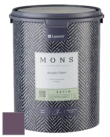 MONS SATIN PAINT – 100% акриловая полуматовая краска, 12% блеска цвет MONS 215 Чернила каракатицы