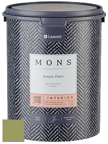 MONS INTERIOR PAINT – 100% акриловая глубоко матовая краска, 3% блеска цвет NCS S 3040-G50Y 