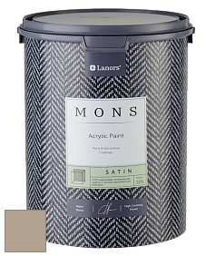 MONS SATIN PAINT – 100% акриловая полуматовая краска, 12% блеска цвет MONS 142 Желтая глина