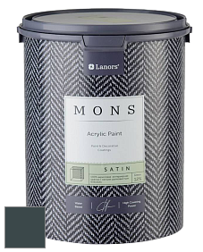 MONS SATIN PAINT – 100% акриловая полуматовая краска, 12% блеска цвет NCS S 8010-B30G 