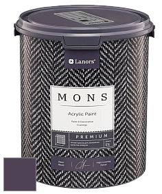 MONS PREMIUM PAINT – 100% акриловая интерьерная краска с шелковистым матовым блеском цвет NCS S 7020-R50B 