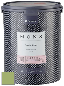 MONS EGGSHELL PAINT – 100% акриловая шелковисто-матовая краска, 7 % блеска цвет NCS S 2040-G40Y 
