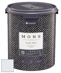 MONS PREMIUM PAINT – 100% акриловая интерьерная краска с шелковистым матовым блеском цвет NCS S 0603-R80B 