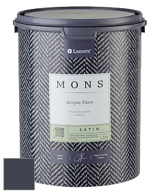 MONS SATIN PAINT – 100% акриловая полуматовая краска, 12% блеска цвет NCS S 8010-R70B 