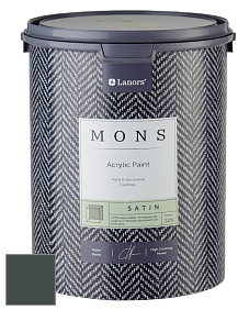 MONS SATIN PAINT – 100% акриловая полуматовая краска, 12% блеска цвет NCS S 8005-B80G 