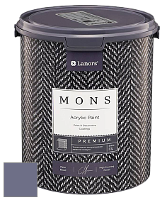 MONS PREMIUM PAINT – 100% акриловая интерьерная краска с шелковистым матовым блеском цвет NCS S 5020-R60B 