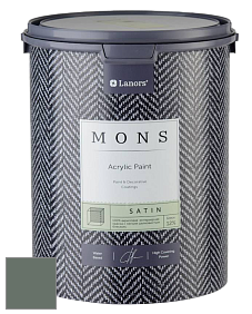 MONS SATIN PAINT – 100% акриловая полуматовая краска, 12% блеска цвет MONS 199 Эвкалиптовый лес
