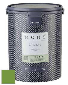 MONS SATIN PAINT – 100% акриловая полуматовая краска, 12% блеска цвет NCS S 2070-G30Y 