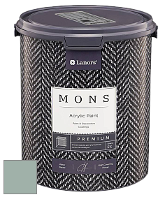 MONS PREMIUM PAINT – 100% акриловая интерьерная краска с шелковистым матовым блеском цвет NCS S 3010-B90G 
