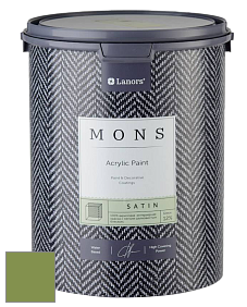 MONS SATIN PAINT – 100% акриловая полуматовая краска, 12% блеска цвет NCS S 3050-G40Y 