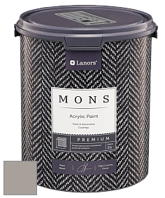 MONS PREMIUM PAINT – 100% акриловая интерьерная краска с шелковистым матовым блеском цвет MONS 149 Серый сланец
