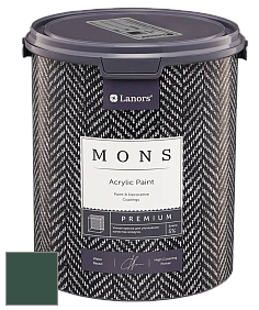 MONS PREMIUM PAINT – 100% акриловая интерьерная краска с шелковистым матовым блеском цвет NCS S 7020-G 